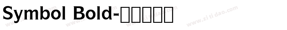 Symbol Bold字体转换